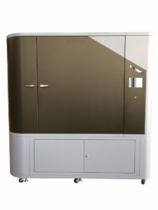 Armoire acier avec coins arrondis vue de face